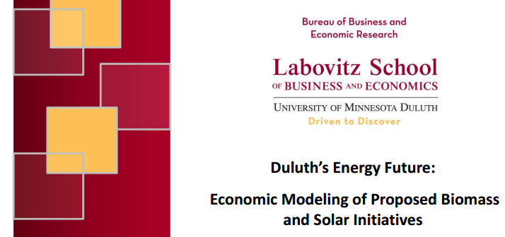 Duluth's Energy Future: Economic Modeling of Proposed Biomass and Solar Initiatives graphic