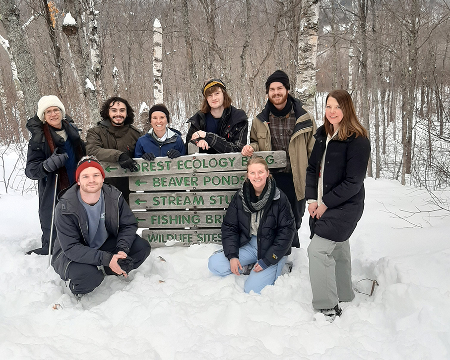 AmeriCorps VISTA volunteers participate in a session on Forest Ecology at Wolf Ridge Environmental Learning Center.
