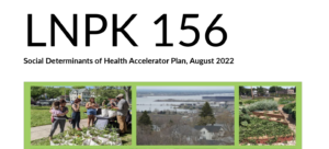 LNPK 156 Social Determinants of Health Accelerator Plan