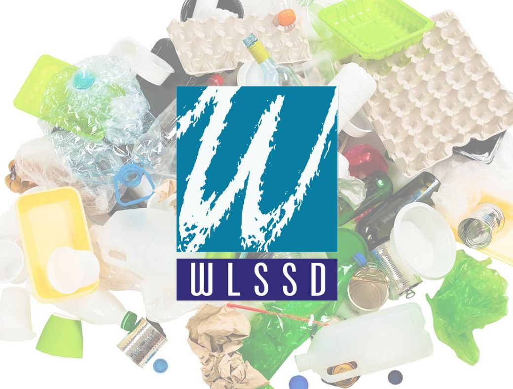 WLSSD logo over a pile of recycling