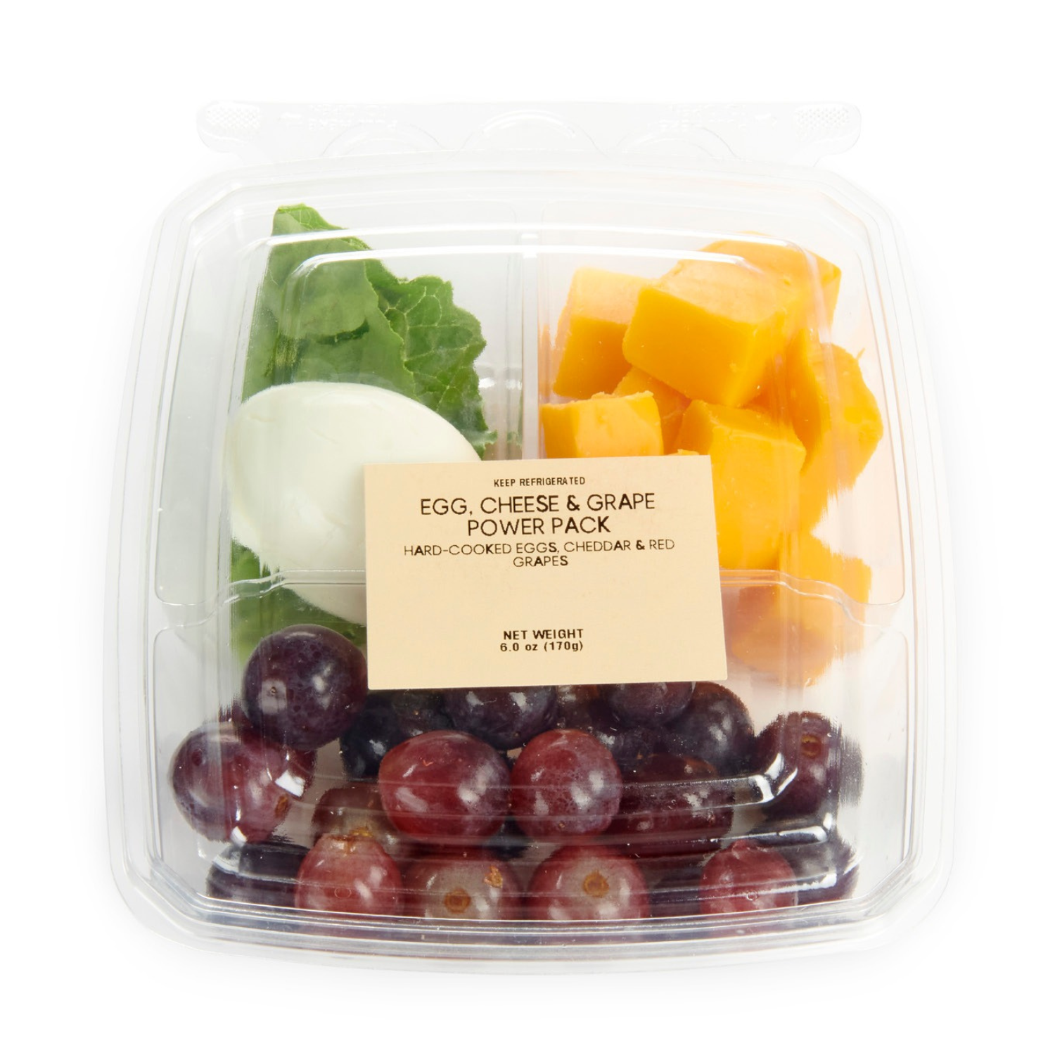 Snack Pack with Egg, Cheese, and Grapes.