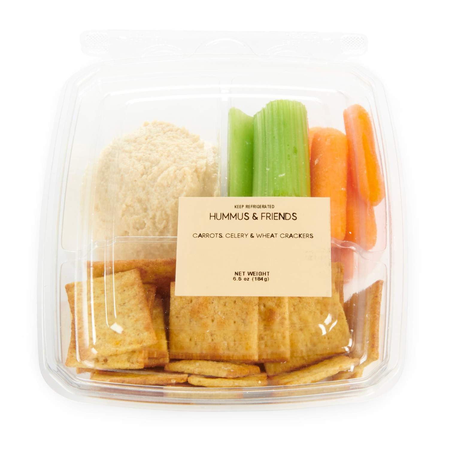 Hummus Snack Pack with veggies and crackers