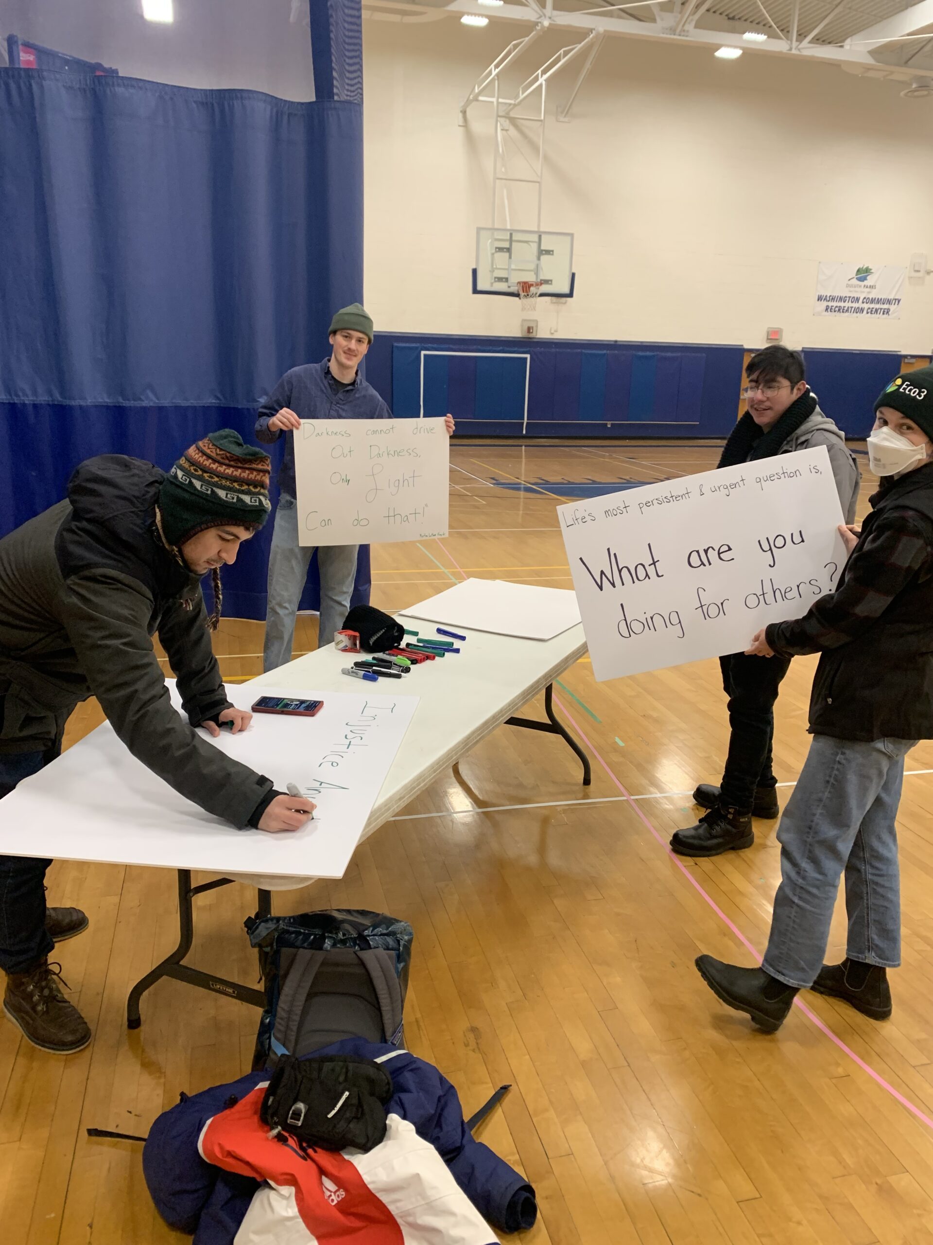 Making signs MLK day 2024 Making signs MLK day 2024